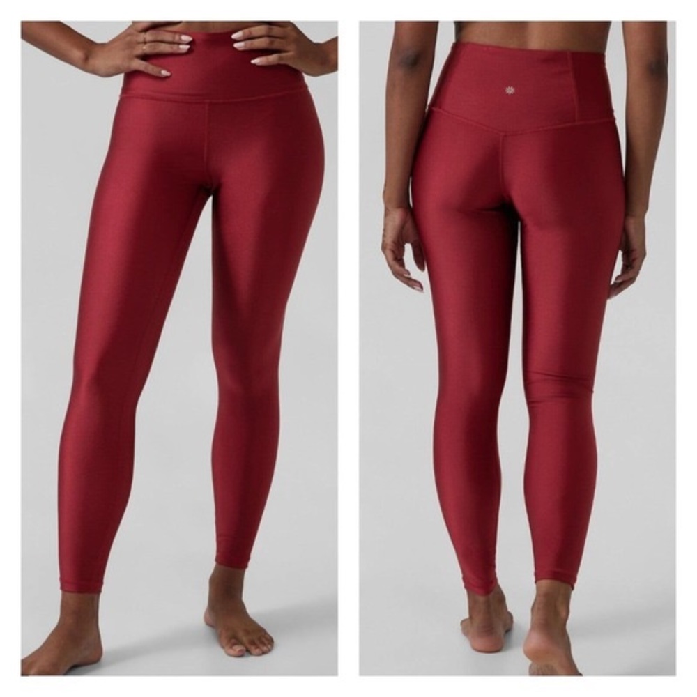 Athleta Elation Shine Tight Decadent Red MT